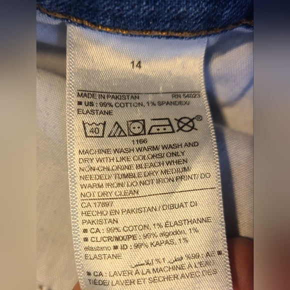 Old Navy OG Straight High Rise Jeans Size 14 Medium Wash Slimming Pockets - Picture 3 of 7